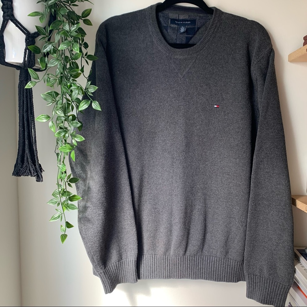 Tommy Hilfiger Men’s Sweater - Dark Grey - XL
